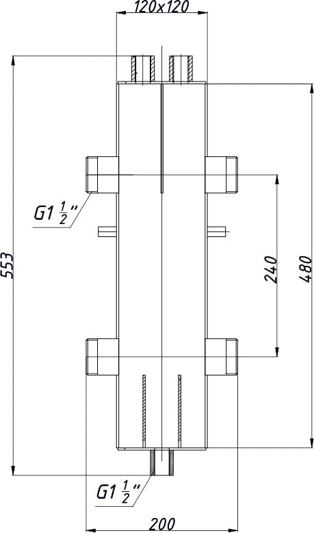 Butelie de egalizare 3/2", debit 9.25 mc/h, 95-145 kW Termax