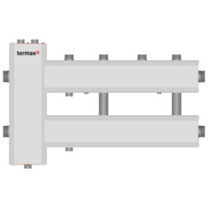 Ansamblu distribuitor + Butelie egalizare 1 1/4" - 1", iesiri sus, 2+1 cai Termax KSH22G125.200