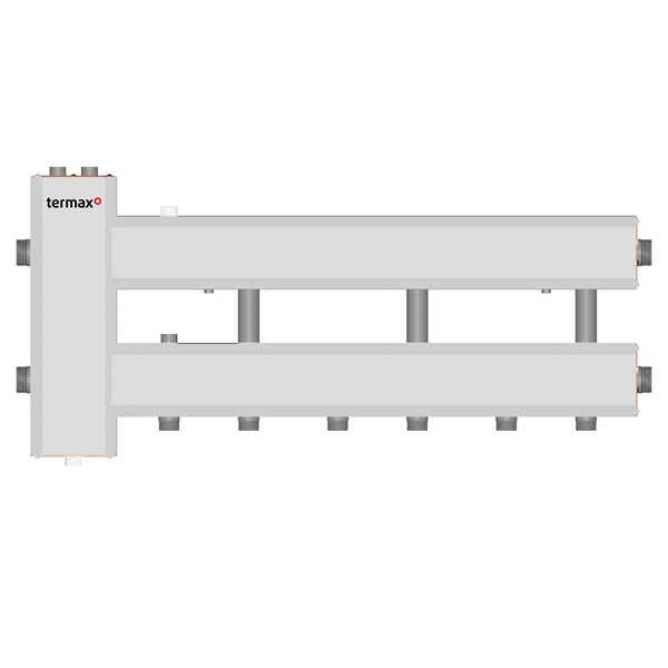 9789739273633-1 Ansamblu distribuitor + Butelie egalizare 1 1/4" - 1", iesiri jos, 3+1 cai Termax KSH32D125.200