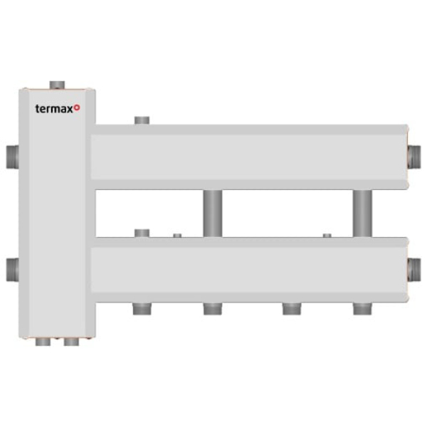 9789739276030-1 Ansamblu distribuitor + Butelie egalizare 1 1/4" - 1", iesiri jos, 2+1 cai Termax KSH22D125.200