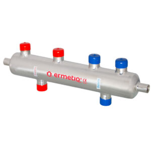 Butelie de egalizare inox izolata, 2 circuite 1" max. 70 kW, Ermetiq