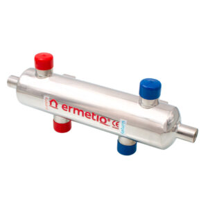 Butelie de egalizare inox izolata, un circuit 1" max. 45 kW, Ermetiq