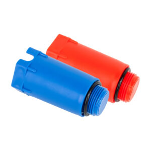 Set Dopuri de proba cu O-Ring, 1/2", rosu-albastru