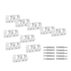 Clema dubla PPR 20 / set 10 buc cu diblu si surub