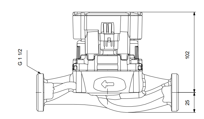 Pompa de recirculare apa calda Grundfos Alpha1 25-60, H max. 6 m, Q max. 3.5 mc/h, 180 mm, 220 V