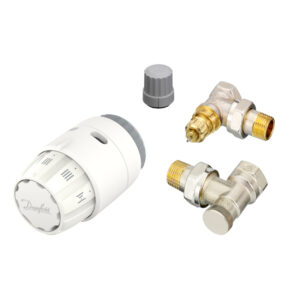 Set robinet radiator coltar 1/2" Danfoss cu cap termostatic 013G5183