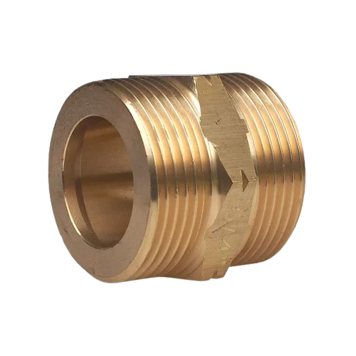 Niplu alama solar, fata plana, 1" x 1" Niplu alama solar, fata plana, 1" x 1"