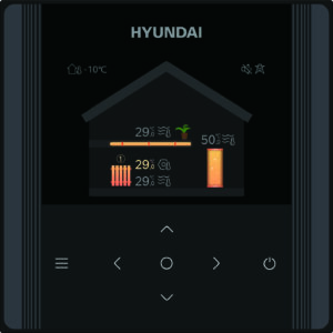 Pompă de căldură Hyundai monobloc 6 kW (monofazică) R290, booster electric 3 kW, A+++