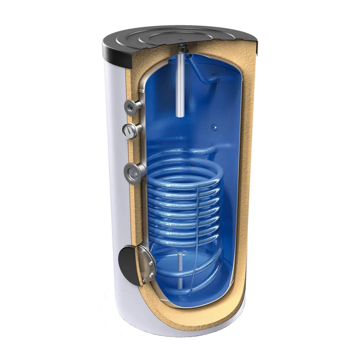 Boiler Tesy cu serpentina Boiler de sol cu o serpentina 0.96mp, Tesy EV 9S 200 60, 200 litri
