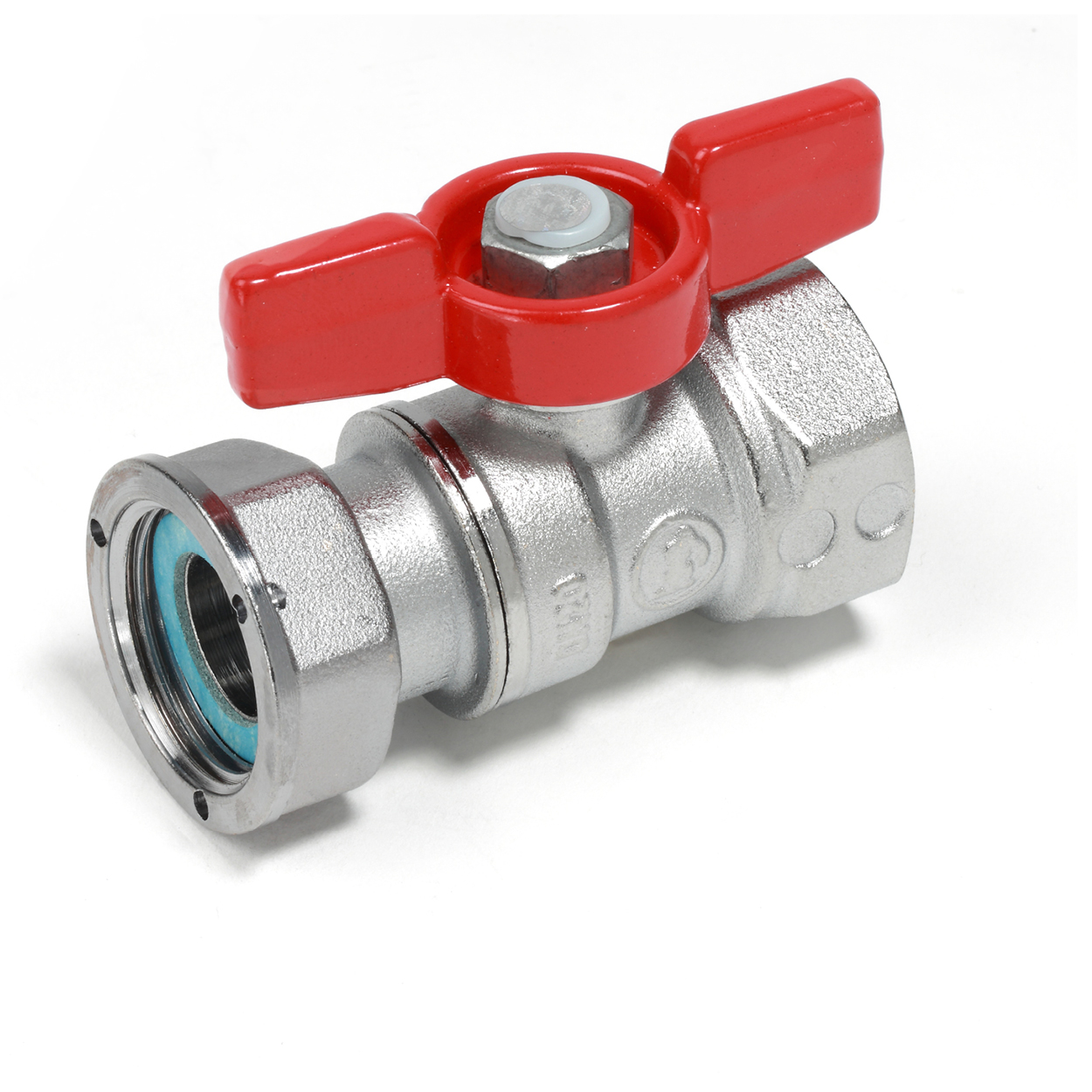 Giacomini R251P Robinet de trecere cu bila, piuliță și garnitură Giacomini 1″ x 1″,cu racord semi-olandez