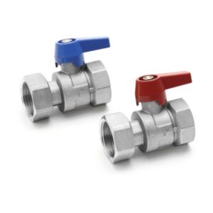 Set 2 robineti cu bila G1, alama nichelata, pentru colector-distribuitor HKV-D inox