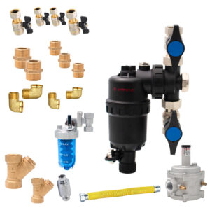 Set de racordare a centralelor pe gaz cu filtre impurități, antimagnetita și anti-calcar, Ermetiq
