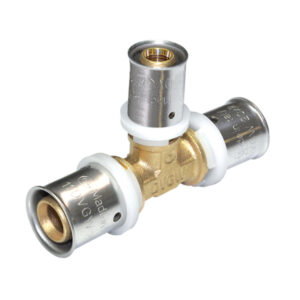 Teu redus cu presare 20 x 16 x 20 pentru teava multistrat PEX-AL-PEX – COMISA MU085300BAB0