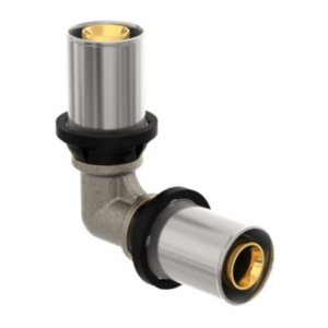 Cot de presare dublu Purmo Cleverfit din alamă, 50 mm