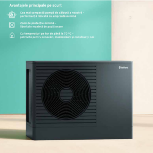 Pompă de căldură aer-apă Vaillant aroTHERM pro R290 – 5, 8, 12 și 15 kW, 230 V Pompă de căldură aer-apă Vaillant aroTHERM pro R290 – 5, 8, 12 și 15 kW, 230 V