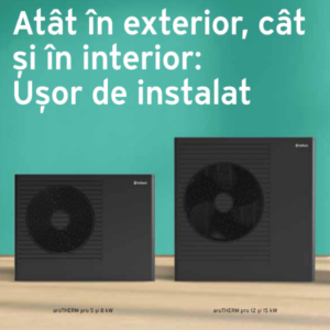 Pompă de căldură aer-apă Vaillant aroTHERM pro R290 – 5, 8, 12 și 15 kW, 230 V Pompă de căldură aer-apă Vaillant aroTHERM pro R290 – 5, 8, 12 și 15 kW, 230 V
